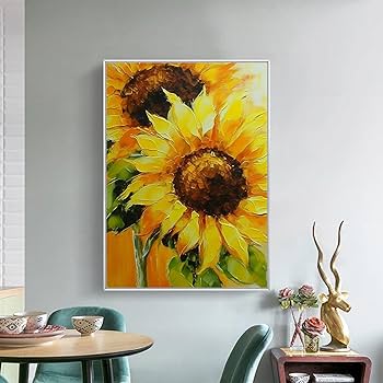 33×46㎝「和室2」油彩・原画・P8 Amazon.com: Jsiluxna Sunflower Painting Original Blooming